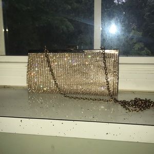 Charming Charlie Rose Gold Clutch